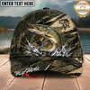 Maxcorners Fishing Camouflage Water Splash Personalized 3D Cap (12 Fish Species)