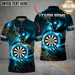 Maxcorners Fantasy Skull Darts Jersey Multicolor Options Personalized Name, Team Name 3D Shirt