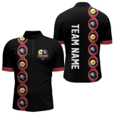 Maxcorners DNA Billiard 8 Ball & 9 Ball Shirts For Men Custom Funny Pool Billiard Jerseys Team Polo & 1/4 Zip LM064