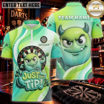 Maxcorners Darts Lime Green Just The Tip Alien Personalized Name 3D Unisex Shirt