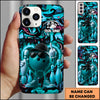 Maxcorners Bowling Graffiti Street Ball Character Multicolor Personalized Name 3D Phone Case