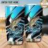 Maxcorners Fishing Tumbler Aqua Black Lightning Splash Design Personalized Name Tumbler (13 Species)