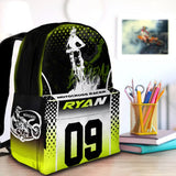 Maxcorners Motocross 3 Personalized Name And Number Backpack