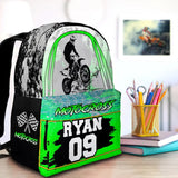 Maxcorners Motocross 17 Personalized Name And Number Backpack