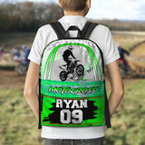 Maxcorners Motocross 17 Personalized Name And Number Backpack