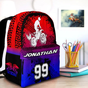 Maxcorners Motocross 36 Personalized Name And Number Backpack