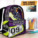 Maxcorners Motocross 53 Personalized Name And Number Backpack