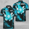 Maxcorners Bowling And Pins Abstract Grunge Texture Multicolor Option Customized Name 3D Shirt