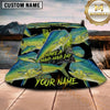 Maxcorners Fishing Blue Yellow Sport Water Splash Personalized 3D Bucket Hat (13 Fish Species)