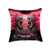 Maxcorners Darts Dual Skull Flame Multicolor Customized Name 3D Pillow