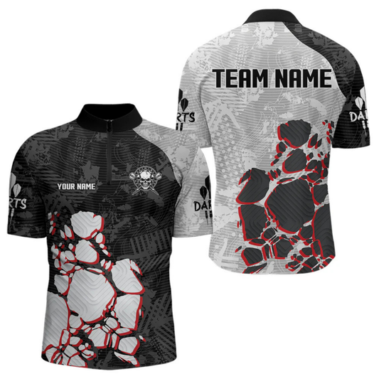 Maxcorners  Skull Dart Boards Custom Multi-Color Dart Shirt For Men, Dart Team Jerseys LM154