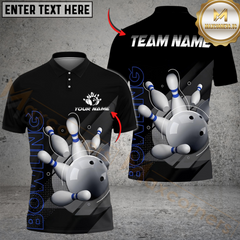 Maxcorners Bowling And Pins Deep Retro Multicolor Customized Name, Team Name 3D Shirts