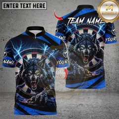 Maxcorners Darts Wolf With Dartboard Multicolor Customized Name, Team Name 3D Shirts