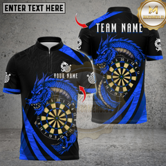 Maxcorners Darts Asian Dragon Dartboard Multicolor Customized Name, Team Name 3D Shirts
