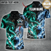Maxcorners Bowling Fire Dragon & Flaming Energy Graphic Multicolor Customized Name, Team Name 3D Shirts