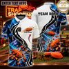 Maxcorners Trap Shooting Eagle & Shotgun Target Graphic Multicolor Customized Name, Team Name 3D Shirts