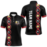 Maxcorners DNA Billiard 8 Ball & 9 Ball Shirts For Men Custom Funny Pool Billiard Jerseys Team Polo & 1/4 Zip LM064
