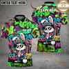 Maxcorners Graffiti Bunny Golf Polo Customized Name, Team Name 3D Shirts (4 Colors)