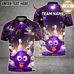 Maxcorners Bowling Crazy Strike Multicolor Customized Name, Team Name 3D Shirts