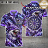 Maxcorners Darts Furious Shark Mascot Ocean Waves Target Board Splash Graphic Multicolor Customized Name, Team Name 3D Shirts