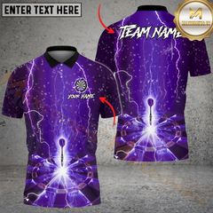 Maxcorners Darts Galaxy Thunder Multicolor Customized Name, Team Name 3D Shirts