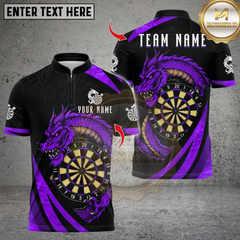 Maxcorners Darts Asian Dragon Dartboard Multicolor Customized Name, Team Name 3D Shirts