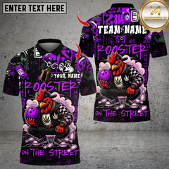 Maxcorners Bowling Urban Streetwear Chicken Multicolor Customized Name, Team Name 3D Shirts