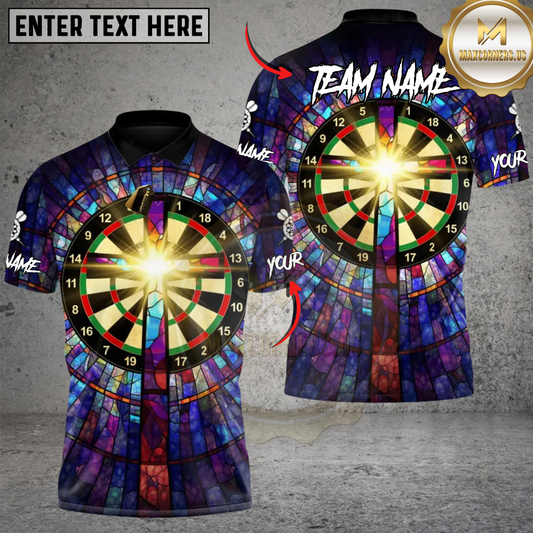 Maxcorners Light of Precision Darts Personalized Name, Team Name 3D Shirt