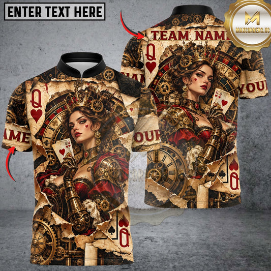 Maxcorners Darts Vintage Queen Dartboard Artwork Customized Name, Team Name 3D Shirts