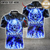 Maxcorners Darts Flaming Skull Bold Typography Multiple Options Personalized Name, Team Name 3D Shirt