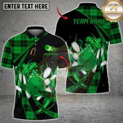 Maxcorners Bowling Caro Xmas Multicolor Customized Name, Team Name 3D Shirts