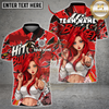 Maxcorners Darts Girl Hit Bullseye Dartboard Multicolor Customized Name, Team Name 3D Shirt