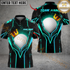 Maxcorners Golf King Crown Design Personalized Name, Team Name 3D Shirt (4 Colors)