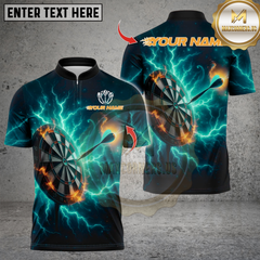 Maxcorners Darts Thunder Lightning With Dartboard Multicolor Customized Name, Team Name 3D Shirts