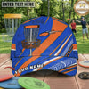 (7 Colors) Maxcorners Disc Golf Dynamic Stripe Chain Basket Personalized Name 3D Cap LM3009