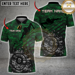 Maxcorners Billiards Striker Pattern Multicolor Customized Name, Team Name 3D Shirt