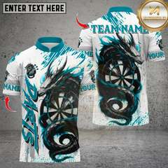 Maxcorners Dragon With Darts Design Multicolor Customized Name, Team Name 3D Shirts