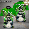 Maxcorners Cool Panda Swing Golf Polo Customized Name, Team Name 3D Shirts (4 Colors)