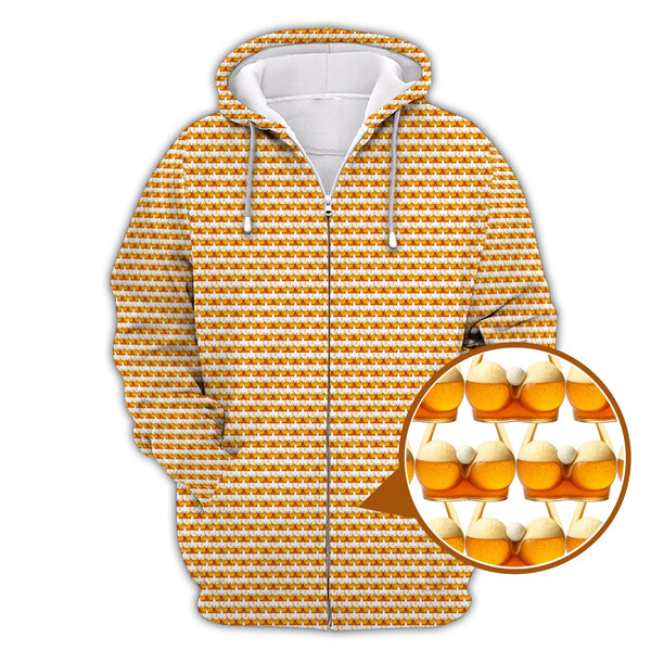 Maxcorners Funny Pattern Golf Shirt, Golf And Beer Shirt For Golfer, Golf Gift For Men