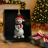 Maxcorners Golf Ball Snowman Acrylic Ornaments, Golf Christmas Gifts, Funny Golf Ball Golf Ornaments LM1611