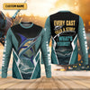 Maxcorners Every Cast Tells A Story Mens Fishing Shirts Long Sleeve, SPF Shirt For Men, Fishing Shirts For Men