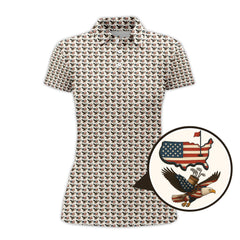 Maxcorners American golf shirt, USA Golf Shirts For Golfer, Pattern Golf Shirt, Men Golf Gift