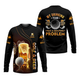 Maxcorners My Drinking Team Has Golfing Problem Custom Men's Golf Polo Shirt, Mens Golf Gift, Funny Golf Shirt