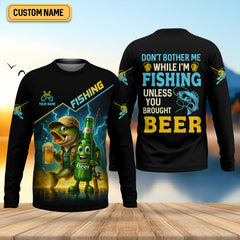 Maxcorners Don't Bother Me While I'm Fishing Unless You Brought Beer Funny Fishing Shirt, SPF Shirt, Fishing Shirts For Men
