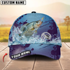 Maxcorners Fishing Blue Wave Personalized Cap (13 Breeds)