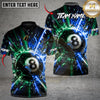 Maxcorners Electric 8-Ball Billiards Multicolor Customized Name, Team Name 3D Shirts