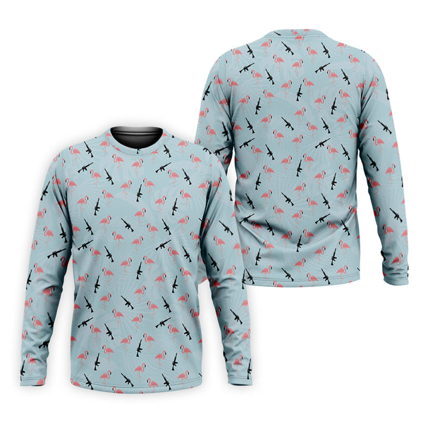 Maxcorners Funny Flamingos Golf Polo Shirt, Golfing Apparel, Mens Golf Gift, Funny Golf Polos