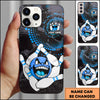 Maxcorners Bowling Angry Ball Dots Multicolor Personalized Name 3D Phone Case