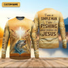 Maxcorners I Like Fishing And Believe In Jesus, Fishing UPF Shirts, Fisherman Gift, Fishing Shirts For Men