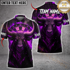 Maxcorners Darts Firestorm Bullseye Personalized Name, Team Name Shirt